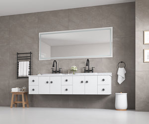 96" x 36" LED Bathroom Mirror with Front and Backlight