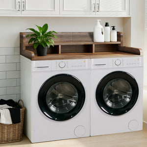 Walnut Washer Dryer Countertop with Non-slip Pads