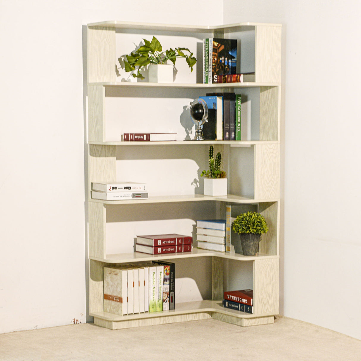 L-Shaped Corner Bookshelf