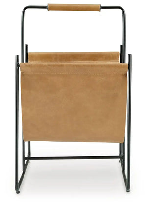 Faronworth - Magazine Rack - Brown / Black - Best Buy Furniture
