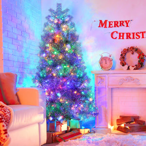 6FT Sliver Pre-Lit Artificial Christmas Tree