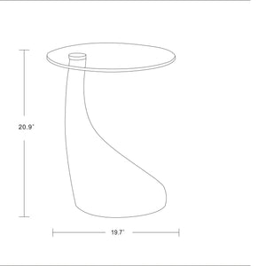Lava - Accent Table With Curved Base