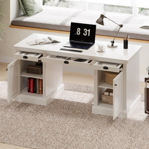 67" Modern Executive Desk with Storage