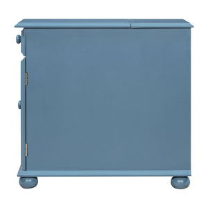Vintage Flip Top Side Table With USB Ports