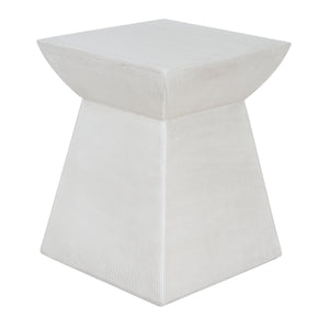 Antique-Textured Magnesium Oxide Outdoor Side Table