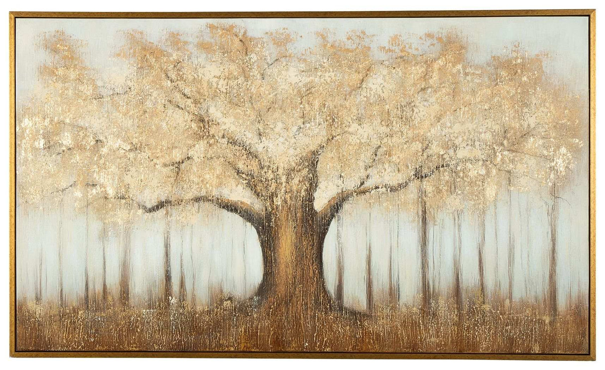 Dalewick - Wall Art - Brown / Gray / Gold Finish - Best Buy Furniture
