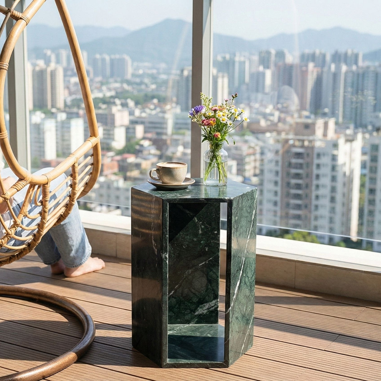 Modern Minimalist Hexagon Side Table