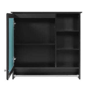 Wall Mount 2 In 1 Mirror Cabinet With Adjustable Shelf, Soft-Closing Hinges