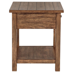 Castleton - 1 Drawer Wood End Table With Shelf