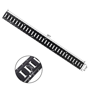 18 Pieces E Track Tie-Down Rail Kit For Trucks, Vans, And Garages With O-Ring Anchors And Ratchet Straps - Black