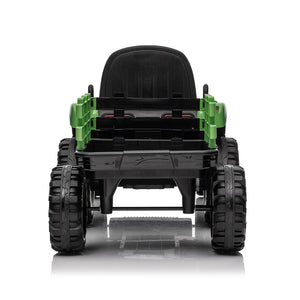 Ride On Tractor with Trailer, 24V Powered Electric Toy for Kids