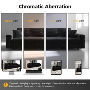 Deep Seat Convertible Sofa With Soft Pillows And Ottomans