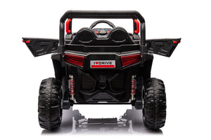 12V7A*1 30W*4 Four-Wheel Drive Seat One Button Start, Forward And Backward, High And Low Speed, Music, Front Light, Power Display, Two Doors Can Open, 2.4G R / C, Seat Belt Four Wheel Absorber