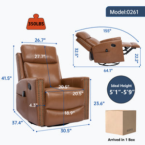 Deep Swivel Recliner and Massage Chair