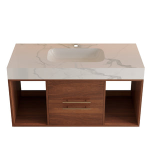 39.4" Floating Bathroom Vanity with Ceramic Sink