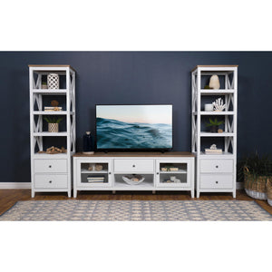 Delaney - 4 Shelf Bookcase With Top Storage Tower - White