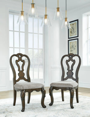 Maylee - Dining Upholstered Side Chair (Set of 2) - Dark Brown - Best Buy Furniture
