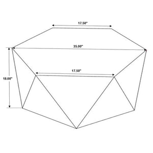 Athena - Hexagonal Top Coffee Table Coffee Table With Geometric Design - Natural