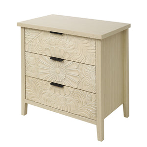 3 Drawer Cabinet - Natural Wood Finish
