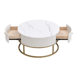 Modern Round Table With Drawers