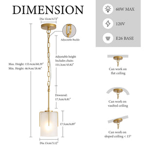 Adjustable Cylindrical Pendant Light