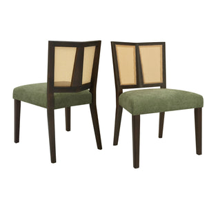 Mid Century Rattan Dining Chair Without Arms Set - Best Buy Furniture