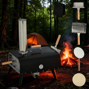 Outdoor Pizza Oven with 12" Rotating Stone