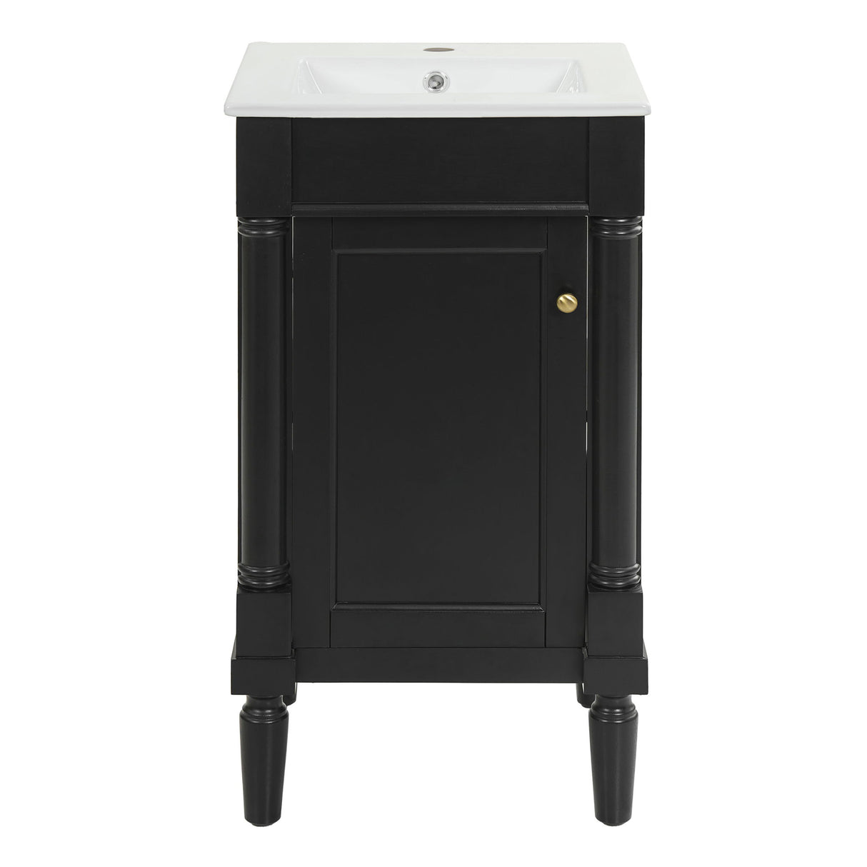 French Style Bathroom Cabinet With Sink, Adjustable Shelf