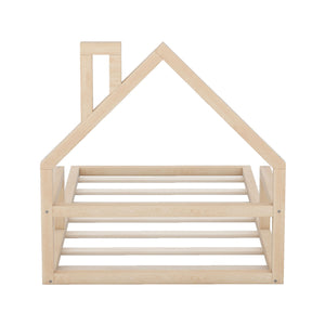 Floor Bed With House Shaped Headboard