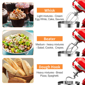 Geek Chef Electric Stand Mixer, 4.8QT 12 Speeds Tilt-Head Food Mixer