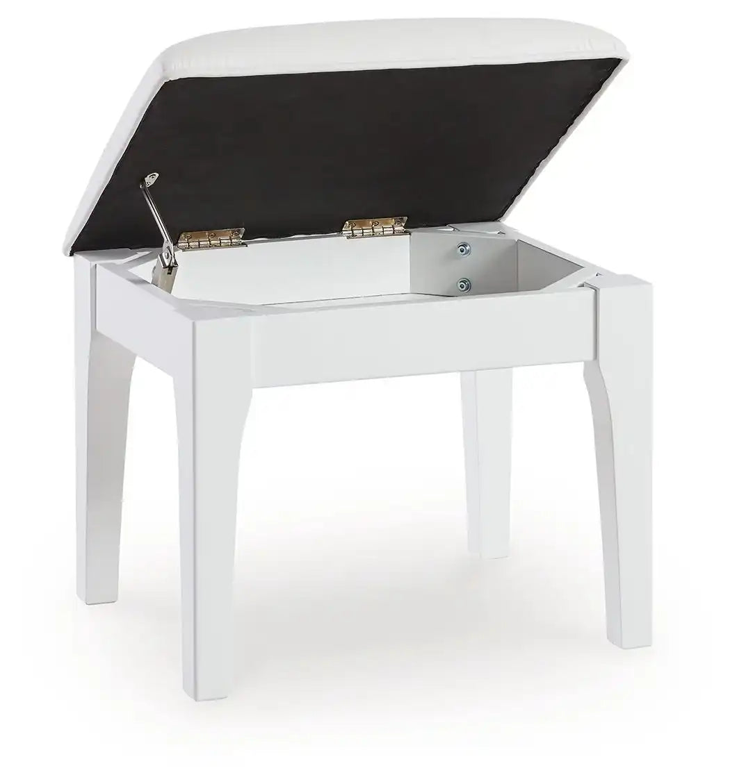Chalanna - Vanity Stool - White - Best Buy Furniture