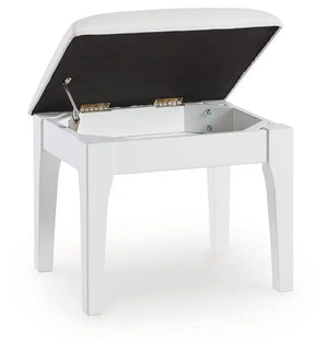 Chalanna - Vanity Stool - White - Best Buy Furniture