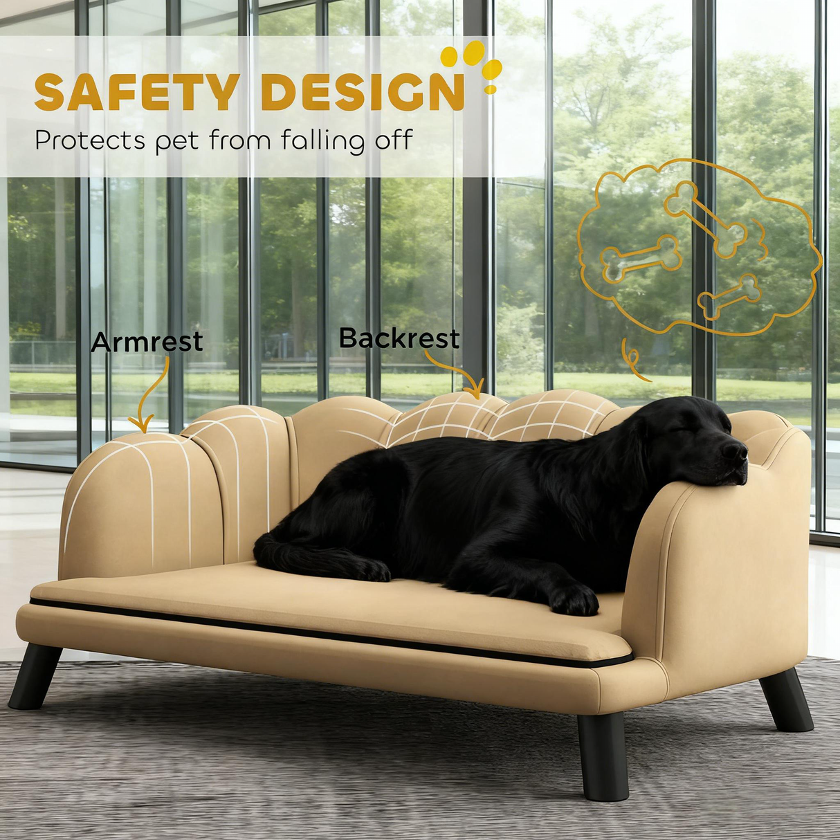 Coffee Pearl Design Pet Sofa