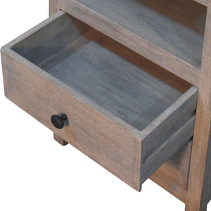 Acid Wash 2-Drawer Open Bedside Table