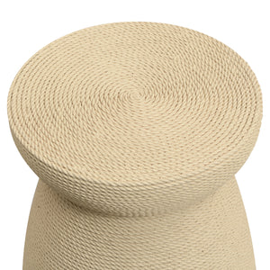 Simulated Rattan MGO Side Table – Versatile Indoor & Outdoor Accent