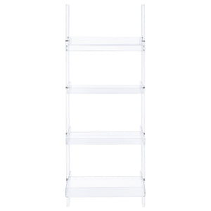 Cimarron - Ladder Bookcase With 4 Shelves - Clear