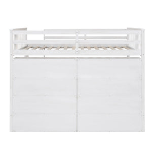 Loft Bed With 8 Open Storage Shelves And Built In Ladder