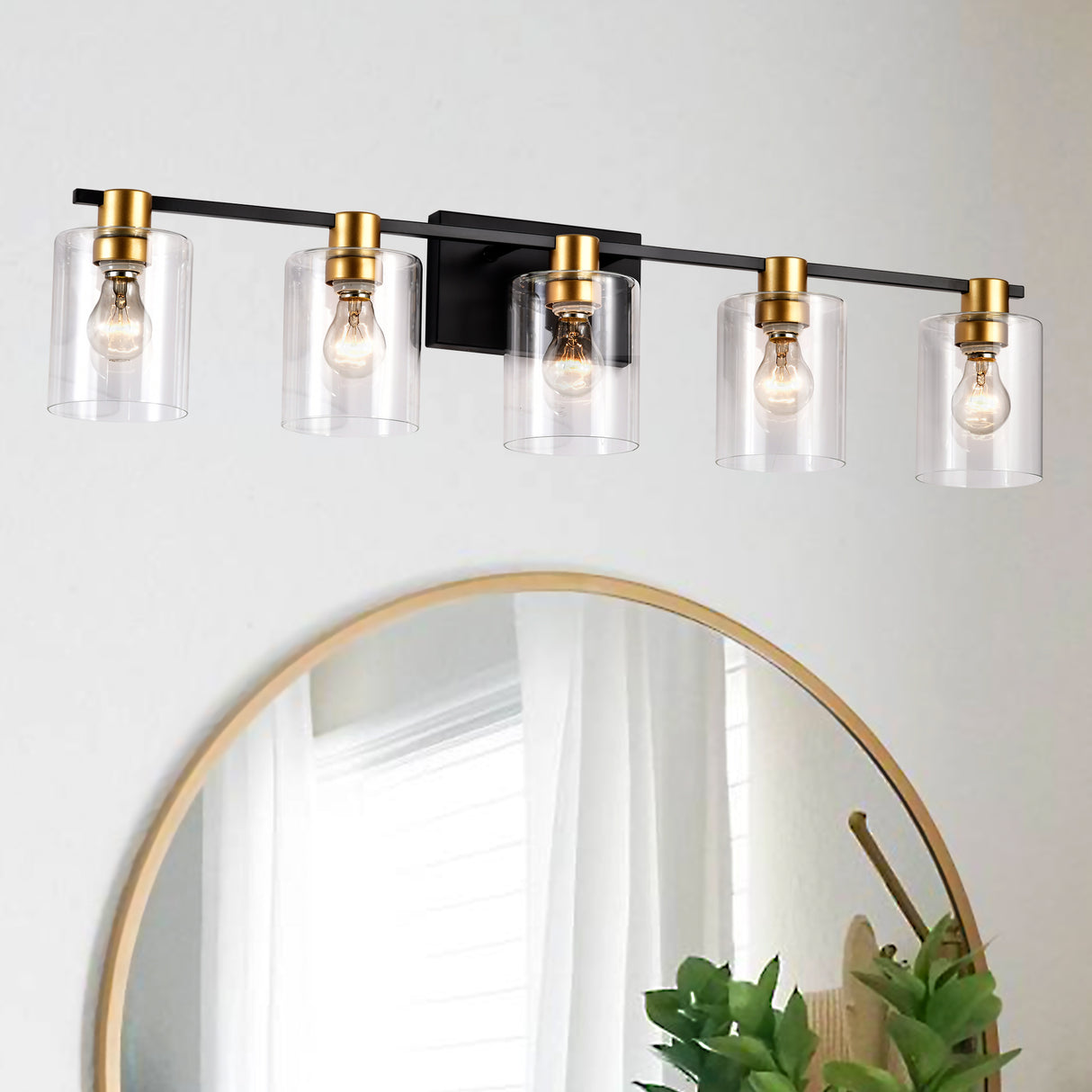 5-Light Matte Bathroom Lighting