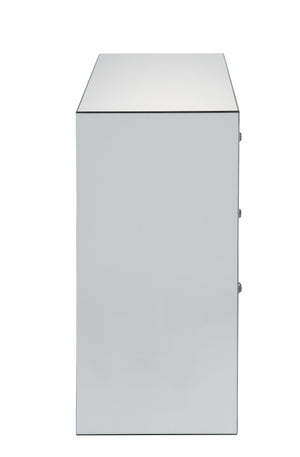 Sonia Mirrored & Faux Agate Console Cabinet (Assembled)
