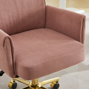 Mid-Back Liftable Office Chair in Light Pink