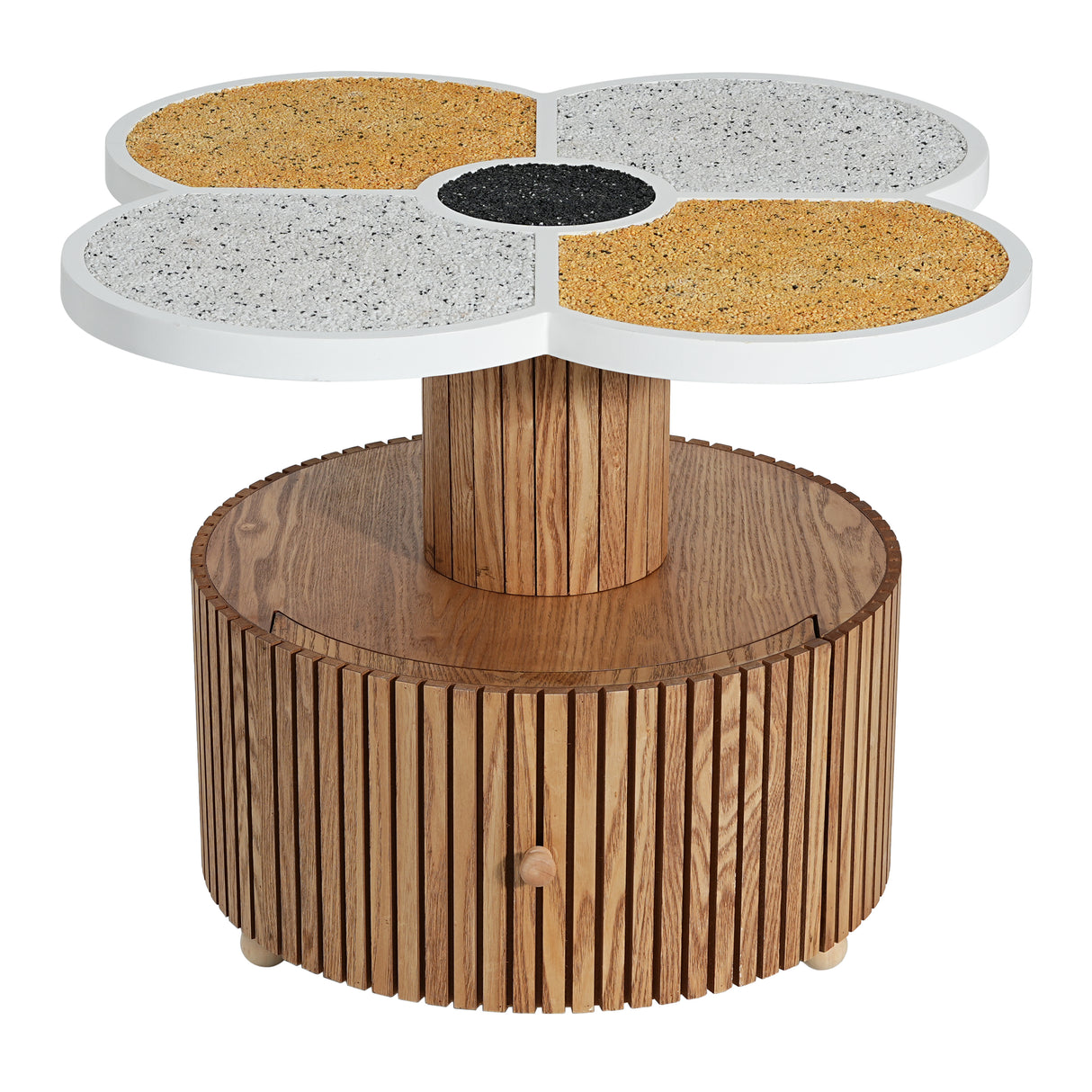 Unique Four-Leaf Clover Side Table for Living Room, Bedroom & Small Spaces