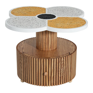 Unique Four-Leaf Clover Side Table for Living Room, Bedroom & Small Spaces