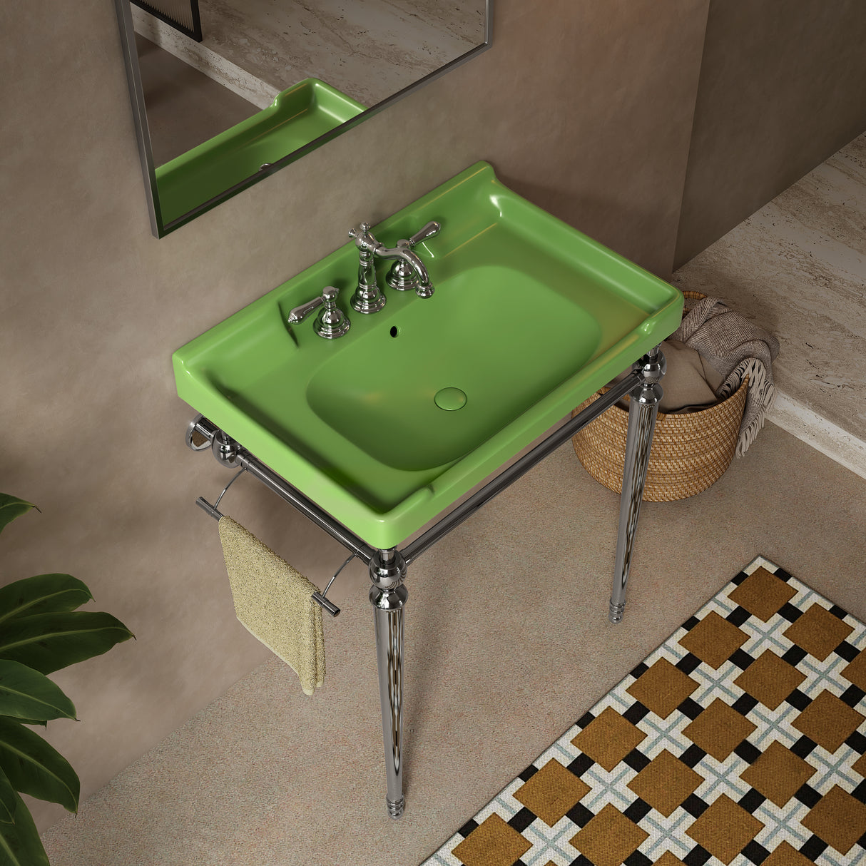VICI 28" Bathroom Console Sink, Wall-Mounted