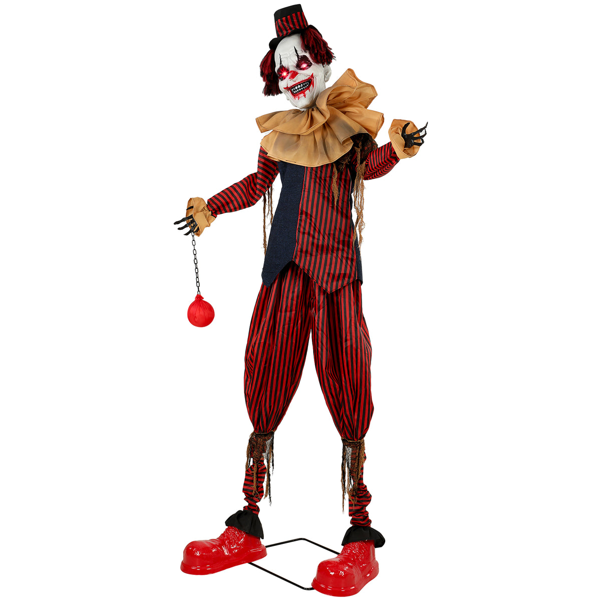 HOMCOM 95" Large Animated Clown Halloween Decorations