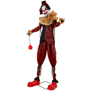 HOMCOM 95" Large Animated Clown Halloween Decorations