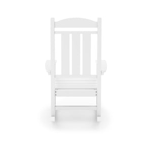 Traditional Porch Rocker Classic HDPE Poly Lumber For Porch, Patio, And Garden Comfort