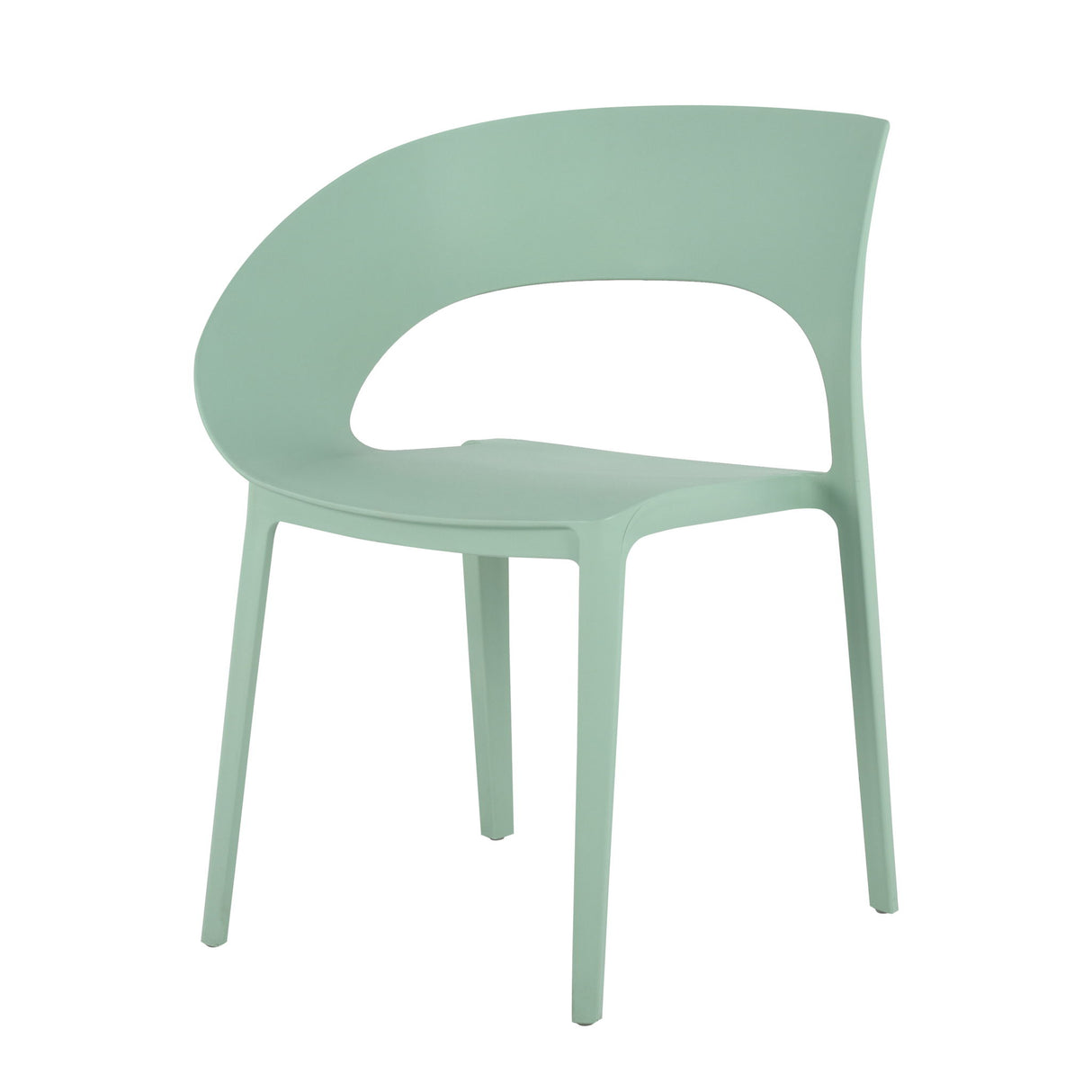 4 Piece Set Of Modern Designed Single Chairs With Round Table