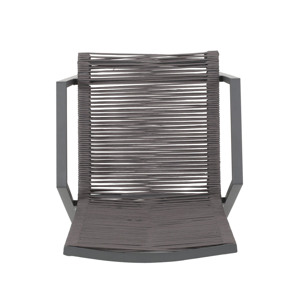 Outdoor Modern Aluminum Dining Chair Set With Rope Sea (Set of 2)