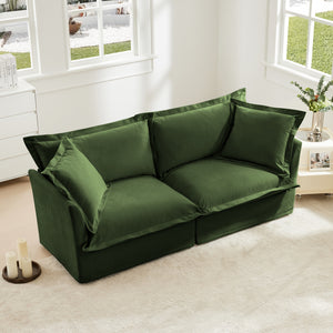 Modern Slipcovered 2-Seat Sofa