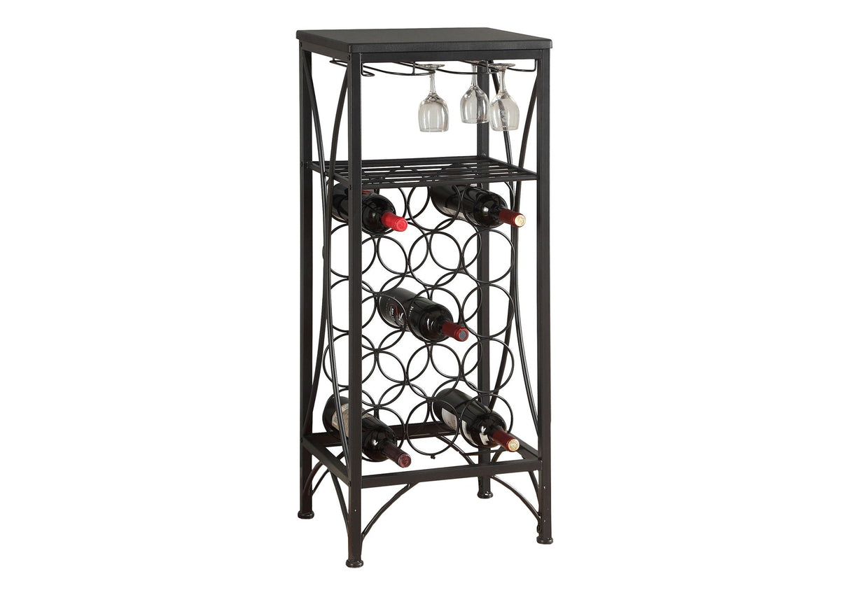 Home Bar, Wine Rack, Transitional - Black - Best Buy Furniture
